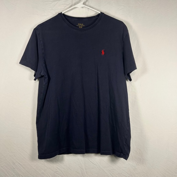 Polo Ralph Lauren Other - Polo Ralph Lauren T-Shirt Men M Navy Blue Red Pony Logo Crewneck Short Sleeve